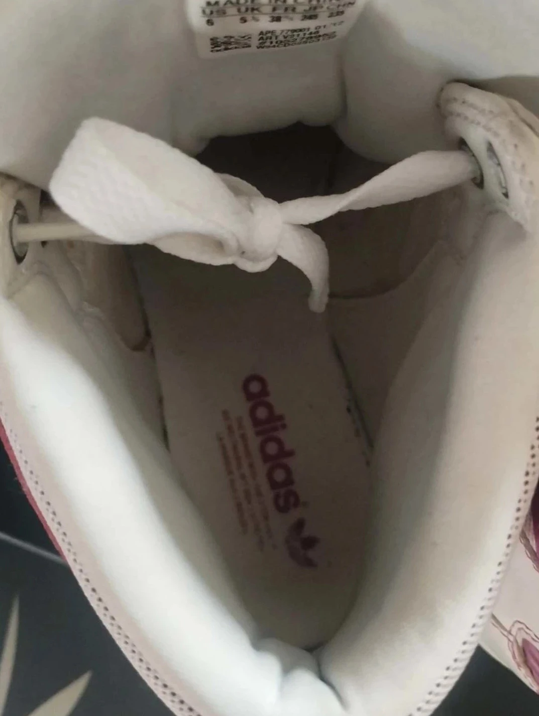 Tênis feminino de cano alto, Adidas listrado rosa, P38 2/3 – photo 7